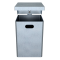 Square litter bin with cover | hot dipped galvanized | without standingpost